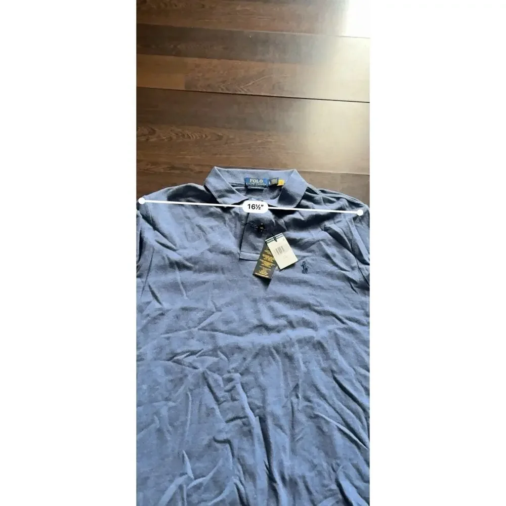 Polo Ralph Lauren Classic Fit Blue Polo Shirt L Brand New